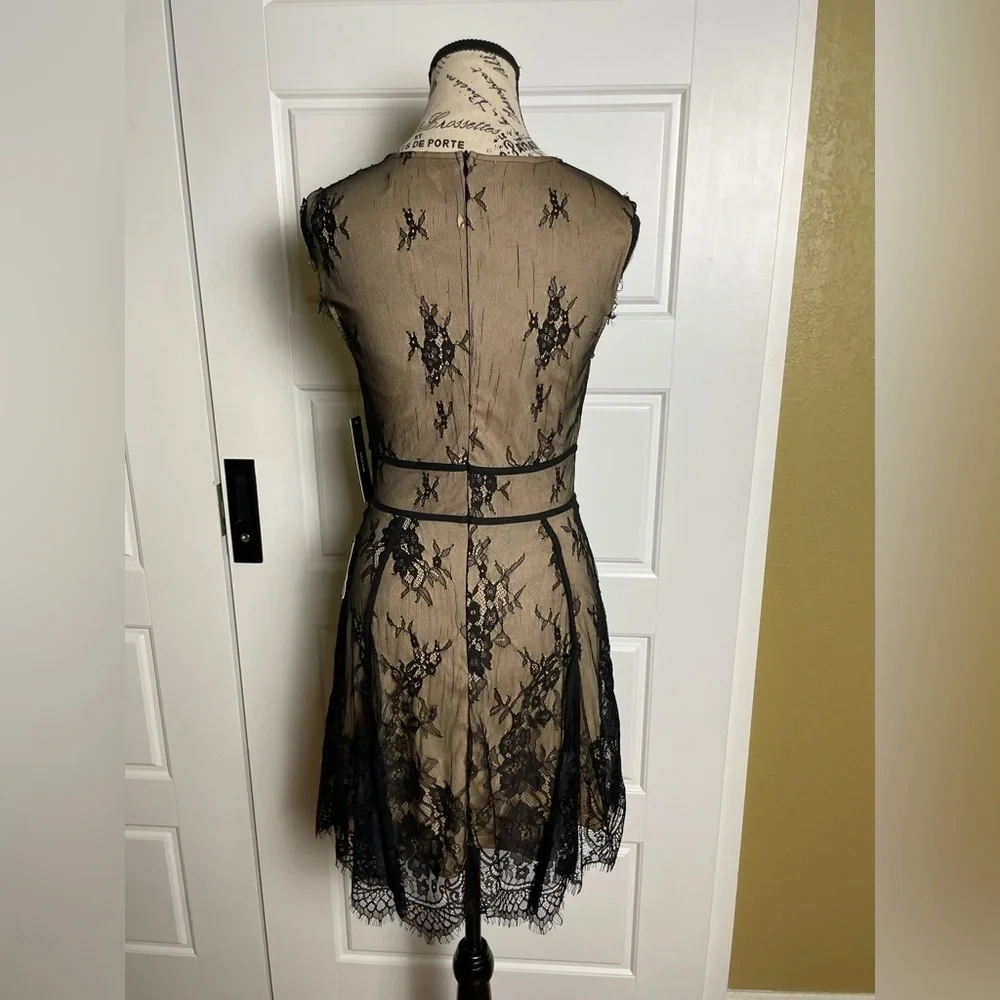 NWT lulus Liano Black Lace Skater Dress
